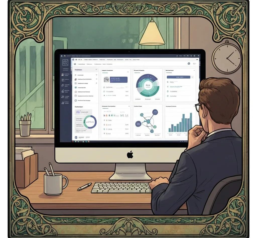 CRM dashboard displaying unified customer profiles and lead analytics