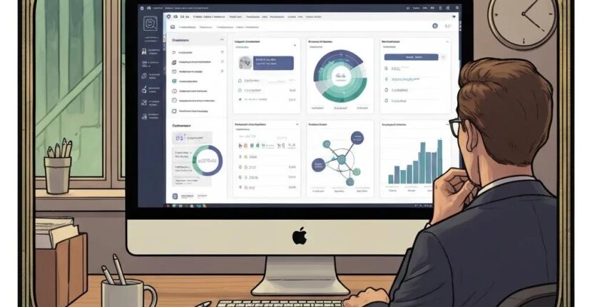CRM dashboard displaying unified customer profiles and lead analytics