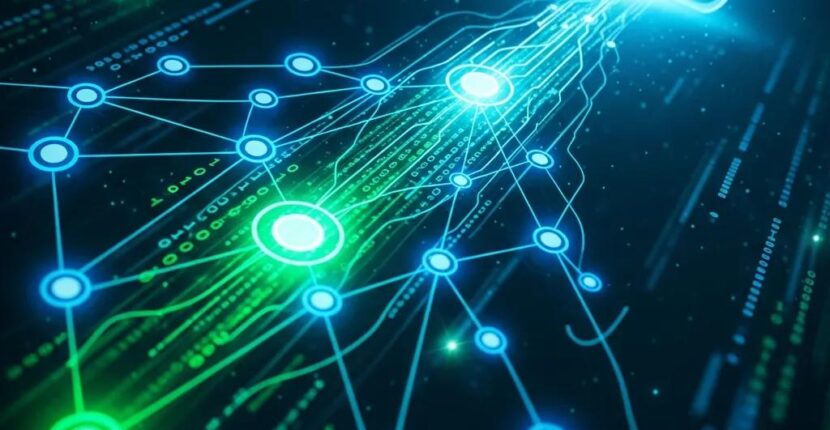 Abstract representation of AI technology enhancing AS400 migration