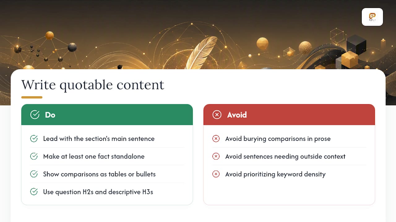 How Do You Write Content the Models Can Quote? — overview diagram