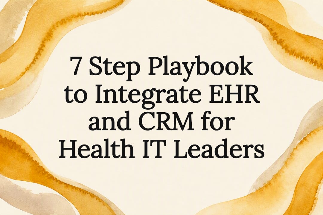 Decorative EHR CRM integration title card