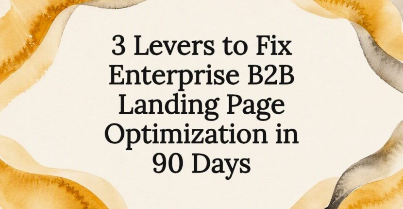 Decorative landing page optimization title card