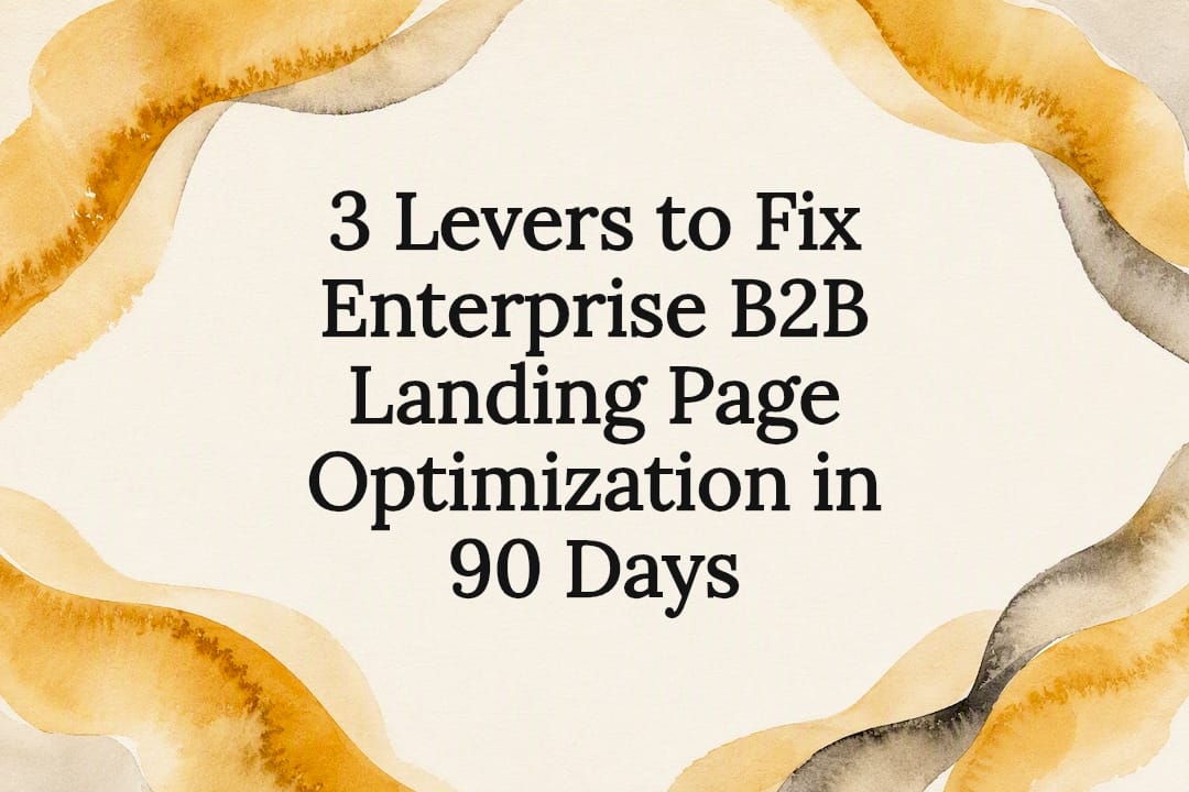 Decorative landing page optimization title card